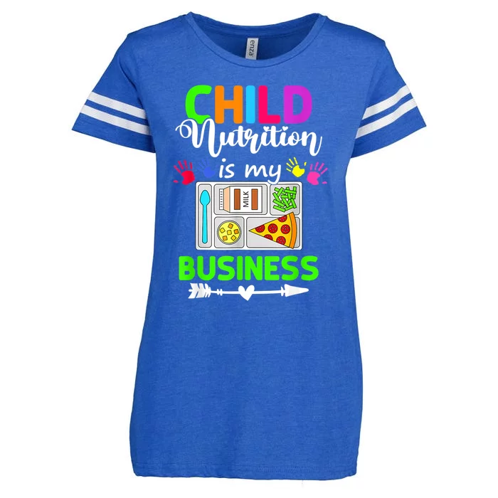 Child Nutrition Is My Business Cafeteria Worker Lunch Lady Enza Ladies Jersey Football T-Shirt