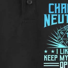 Chaotic Neutral I Like To Keep My Options Open D20 Tabletop Dry Zone Grid Performance Polo