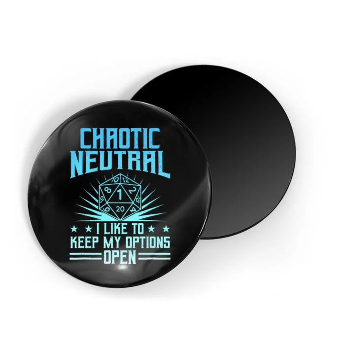 Chaotic Neutral I Like To Keep My Options Open D20 Tabletop Magnet