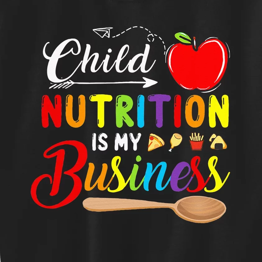 Child Nutrition Is My Business Cute Apple Kids Sweatshirt