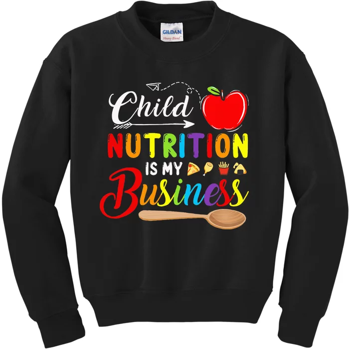 Child Nutrition Is My Business Cute Apple Kids Sweatshirt