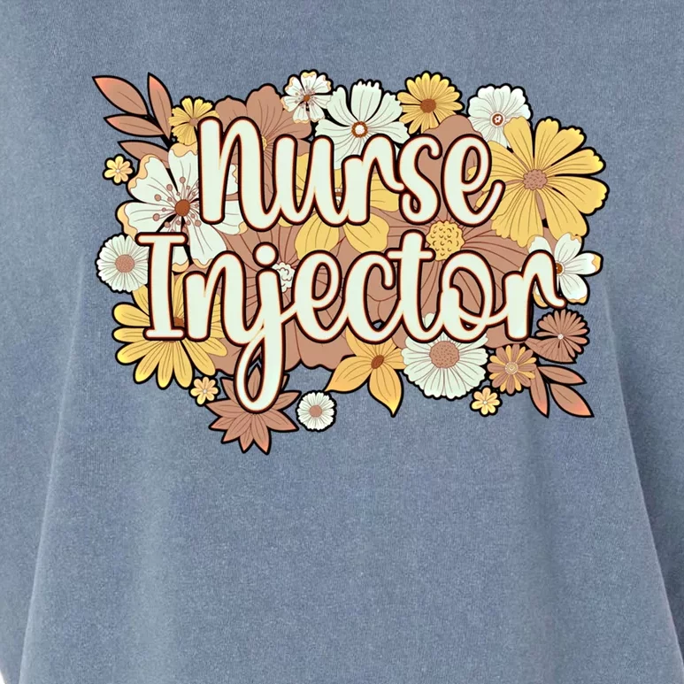 Cute Nurse Injector Flowers Aesthetic Nursing Meaningful Gift Garment-Dyed Women's Muscle Tee