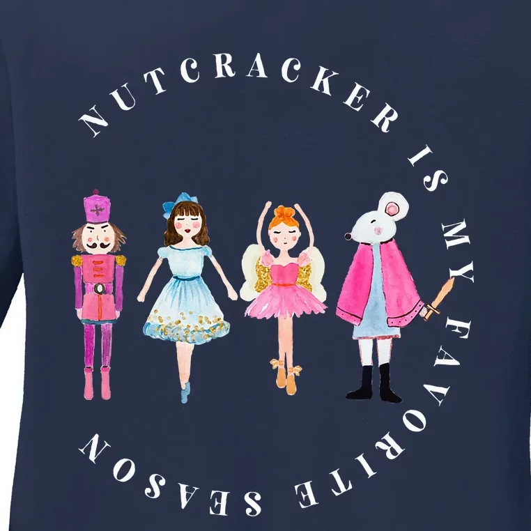 Christmas Nutcracker Is My Favorite Season Matching Family Ladies Long Sleeve Shirt