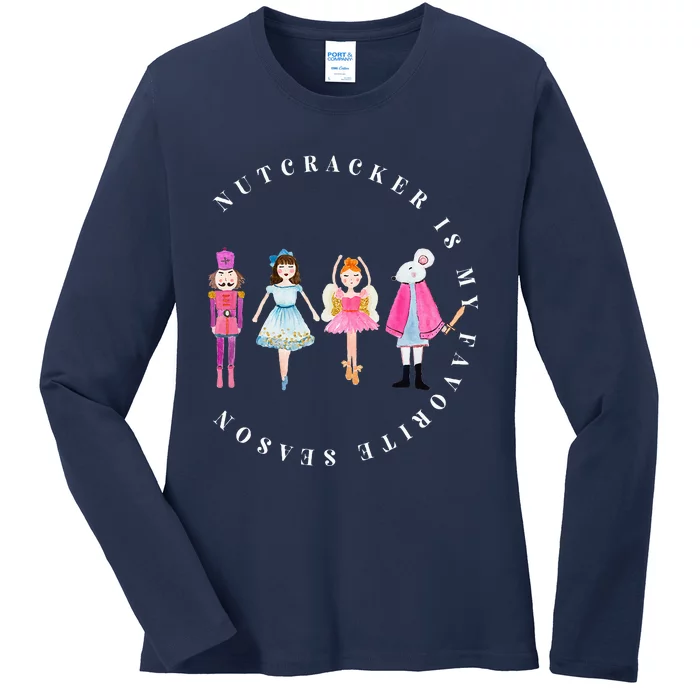 Christmas Nutcracker Is My Favorite Season Matching Family Ladies Long Sleeve Shirt