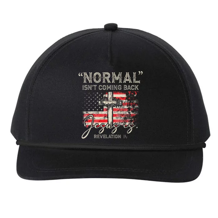 Christian Normal Isnt Coming Back Jesus Is Gift Snapback Five-Panel Rope Hat