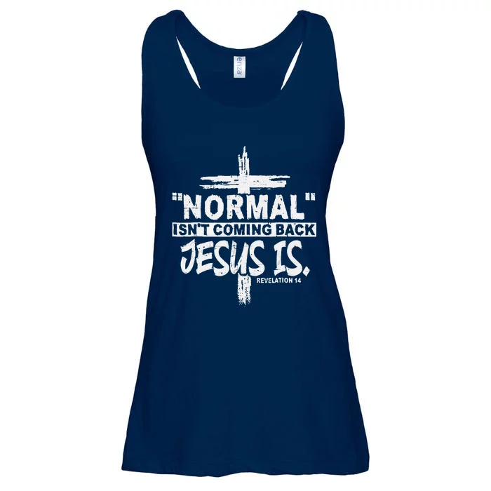 Christian Normal Isn't Coming Back Jesus Is Gift Women Ladies Essential Flowy Tank