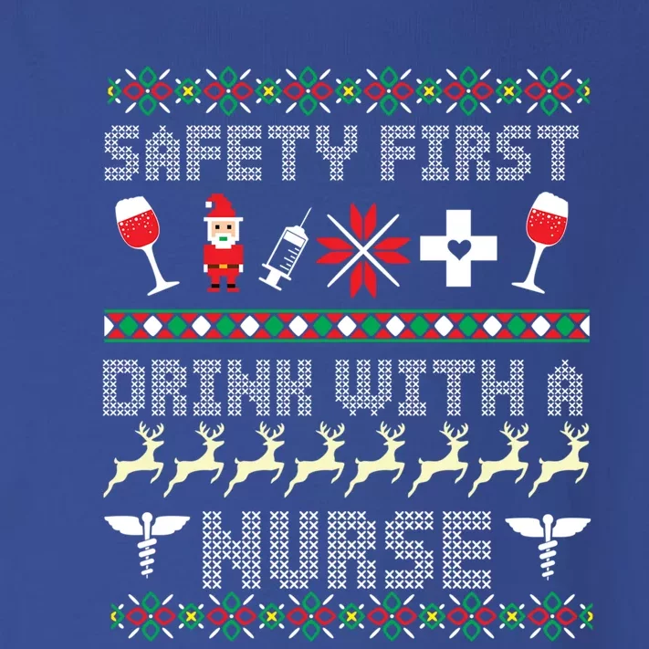 Christmas Nurse Ing Alcohol Wine Ugly Christmas Sweater Great Gift Toddler Long Sleeve Shirt