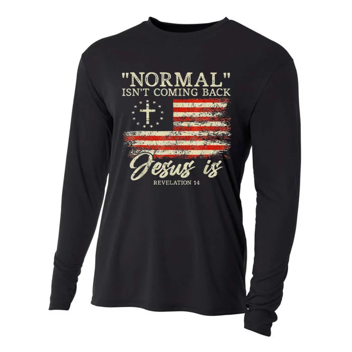 Christian Normal Isnt Coming Back Jesus Is Gift Cooling Performance Long Sleeve Crew