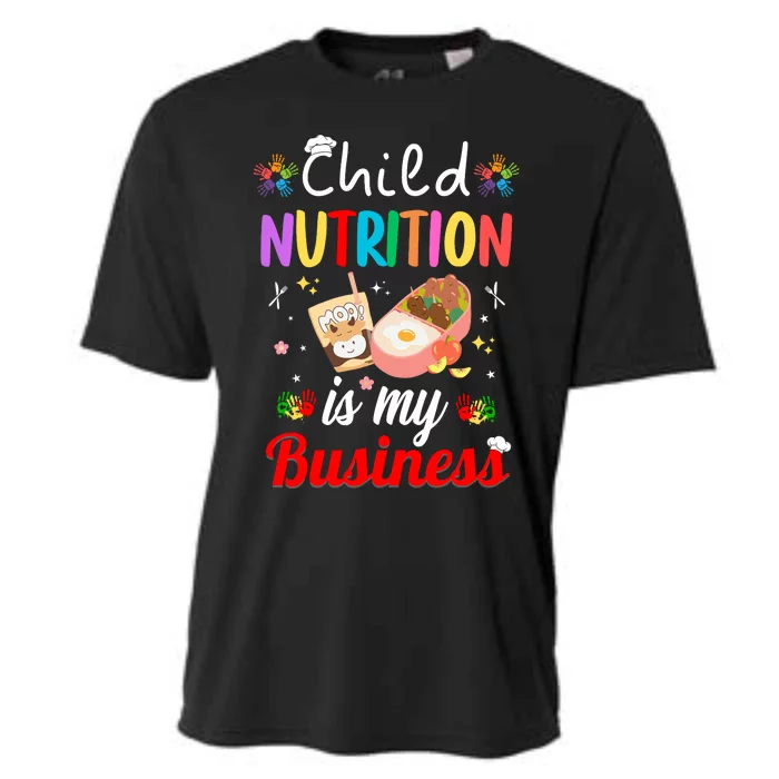 Child Nutrition Is My Business School Cafeteria Lunch Lady Cooling Performance Crew T-Shirt