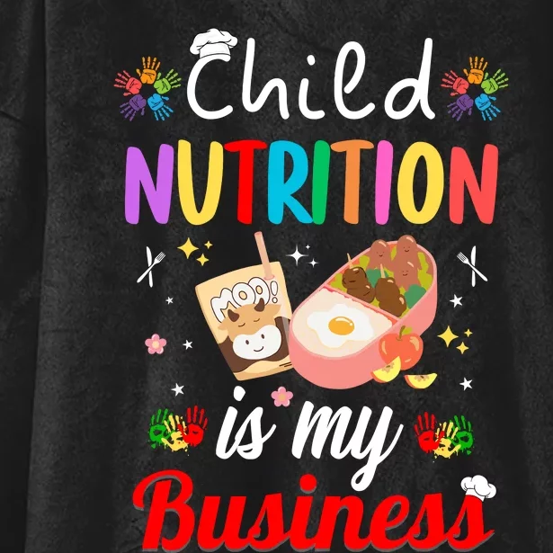 Child Nutrition Is My Business School Cafeteria Lunch Lady Hooded Wearable Blanket