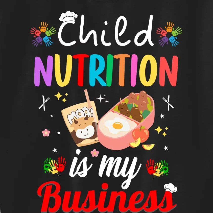 Child Nutrition Is My Business School Cafeteria Lunch Lady Kids Sweatshirt