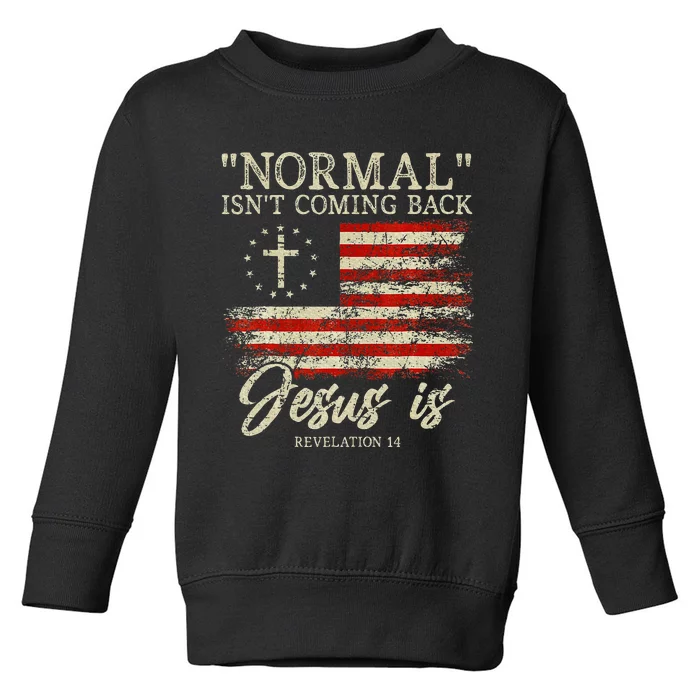 Christian Normal IsnT Coming Back Jesus Is Gift Toddler Sweatshirt