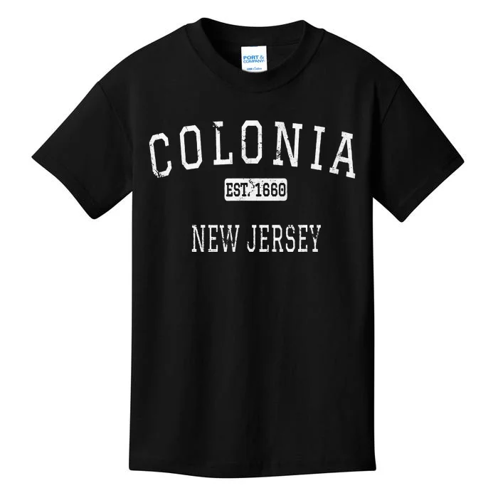 Colonia New Jersey Nj Vintage Kids T-Shirt