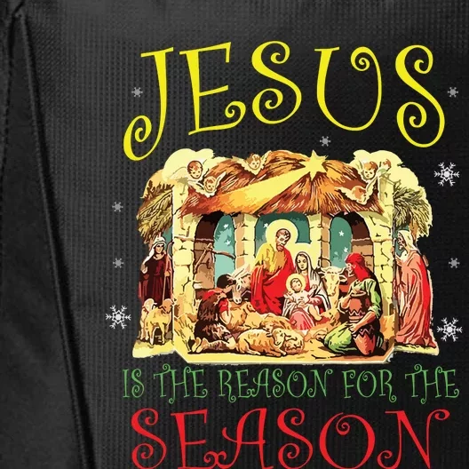 Christmas Nativity Jesus Is The Reason For The Season Manger City Backpack