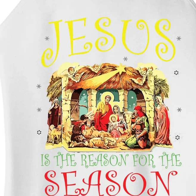 Christmas Nativity Jesus Is The Reason For The Season Manger Women’s Perfect Tri Rocker Tank