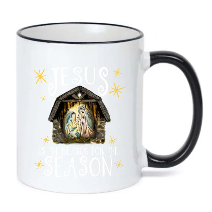 Christmas Nativity Jesus Is The Reason For The Season Ger Gift Black Color Changing Mug