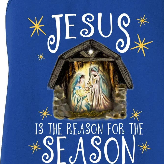 Christmas Nativity Jesus Is The Reason For The Season Ger Gift Women's Racerback Tank