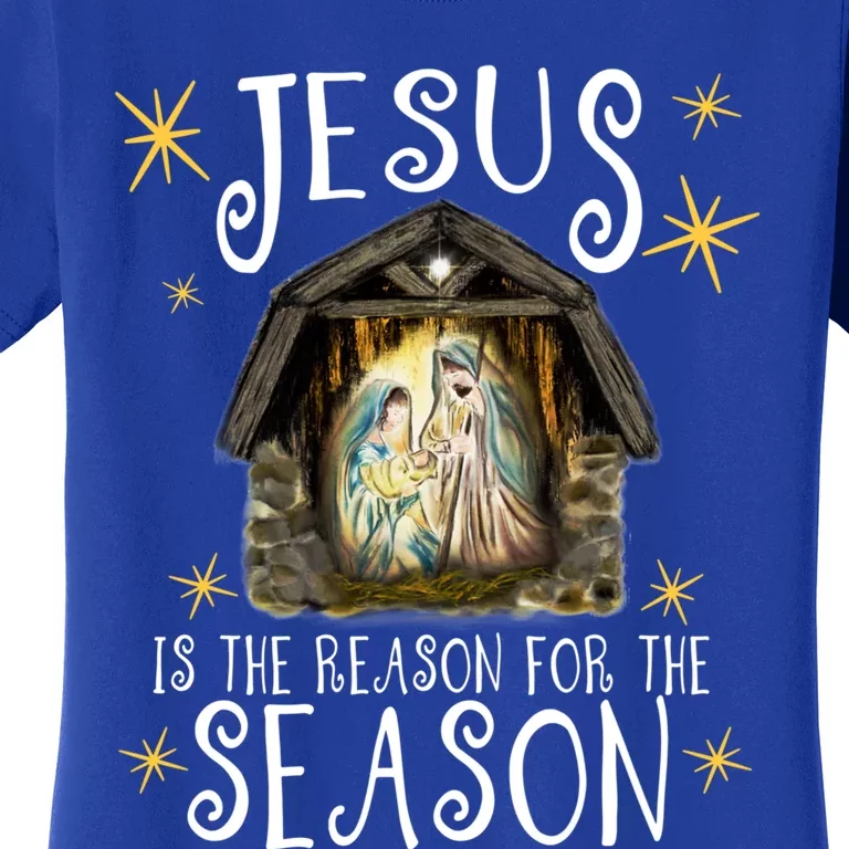 Christmas Nativity Jesus Is The Reason For The Season Ger Gift Women's T-Shirt