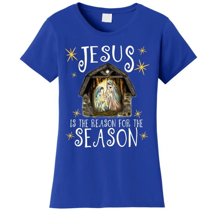 Christmas Nativity Jesus Is The Reason For The Season Ger Gift Women's T-Shirt