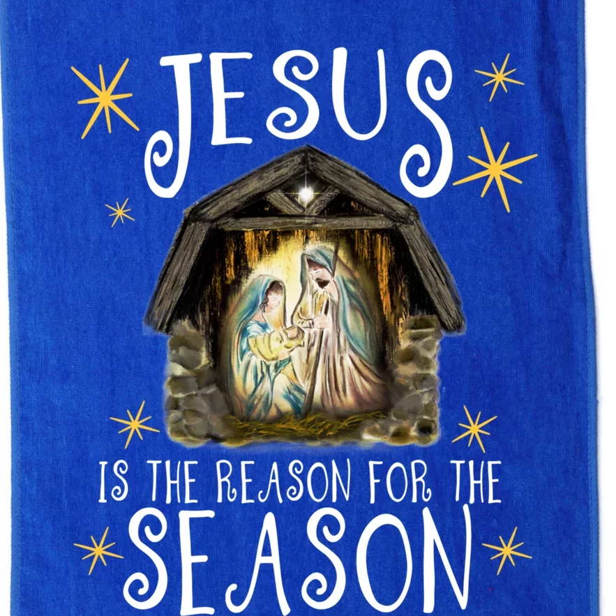 Christmas Nativity Jesus Is The Reason For The Season Ger Gift Platinum Collection Golf Towel