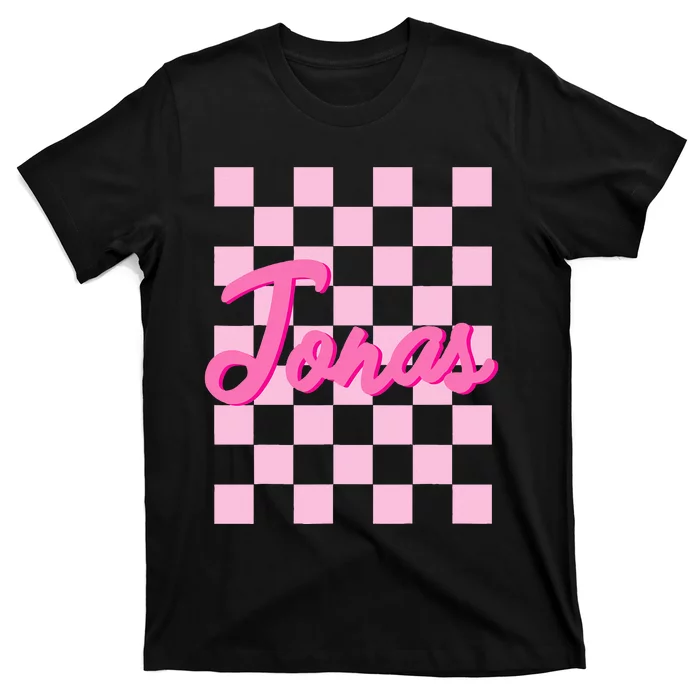 Custom Name Jonas Heart Design T-Shirt