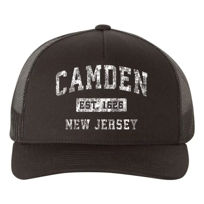 Camden New Jersey Nj Vintage Established Sports Yupoong Adult 5-Panel Trucker Hat