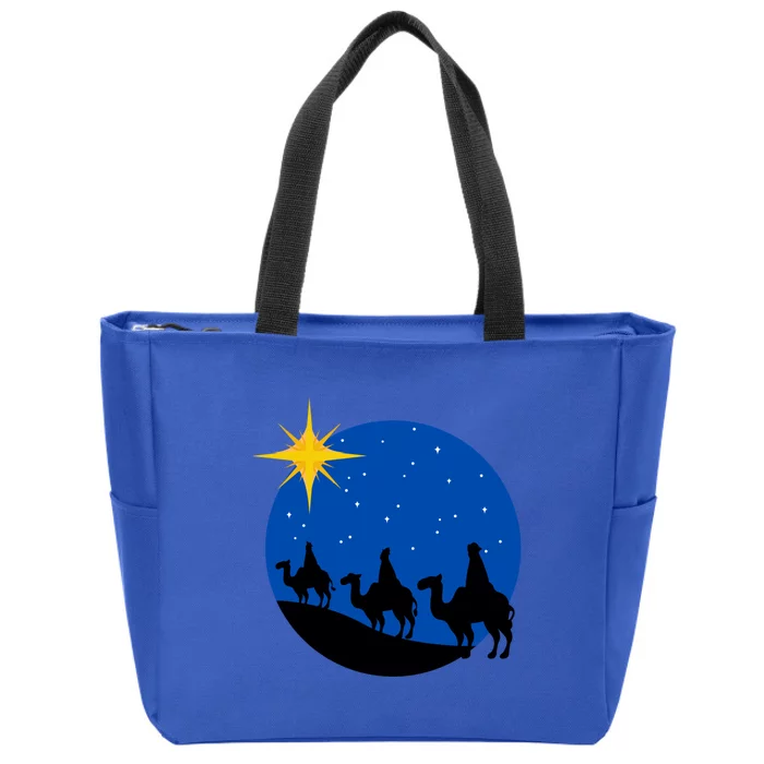 Christmas Nativity Jesus Birth The Three Wise Gift Zip Tote Bag