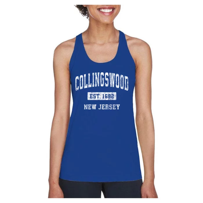 Collingswood New Jersey Nj Vintage Sports Women's Racerback Tank