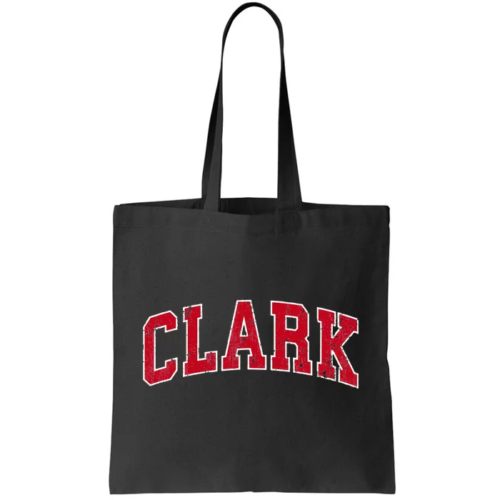 Clark New Jersey NJ Vintage Sports Design Red Design Tote Bag