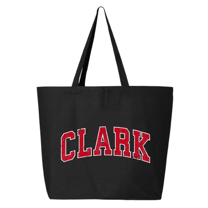 Clark New Jersey NJ Vintage Sports Design Red Design 25L Jumbo Tote