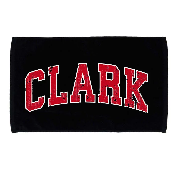 Clark New Jersey NJ Vintage Sports Design Red Design Microfiber Hand Towel