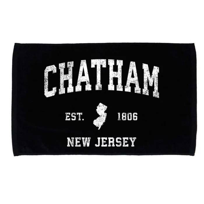 Chatham New Jersey Nj Vintage Athletic Sports Microfiber Hand Towel