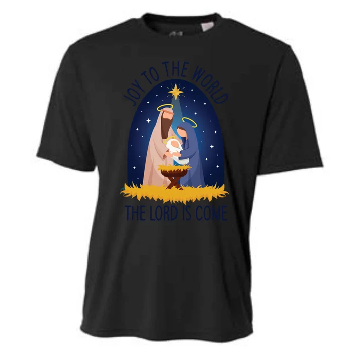 Christmas Nativity Joy To The World Cute Gift Cooling Performance Crew T-Shirt