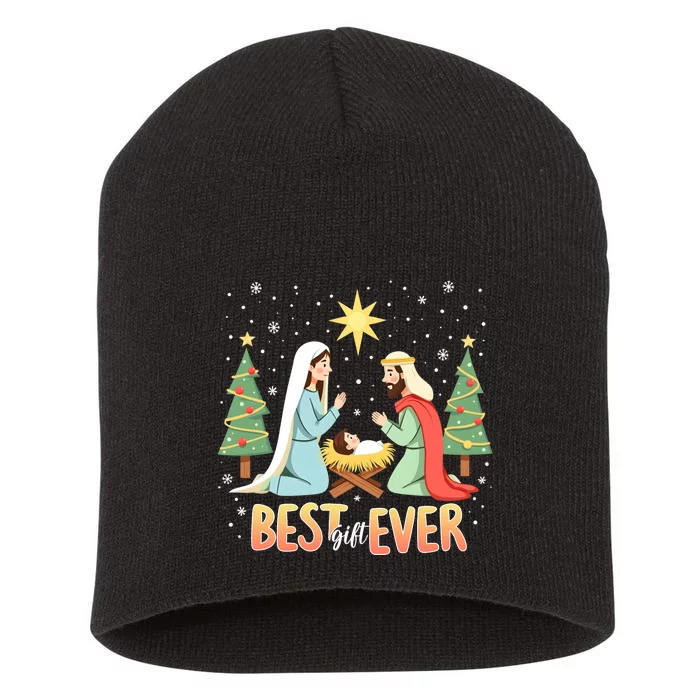 Christmas Nativity Jesus Is The Reason Short Acrylic Beanie