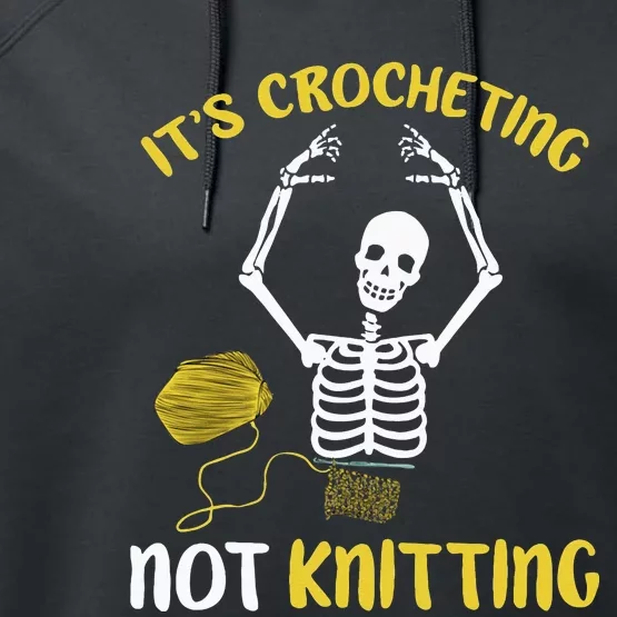 Crocheting Not Knitting Crocheter Crochet Performance Fleece Hoodie