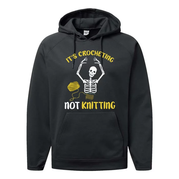 Crocheting Not Knitting Crocheter Crochet Performance Fleece Hoodie