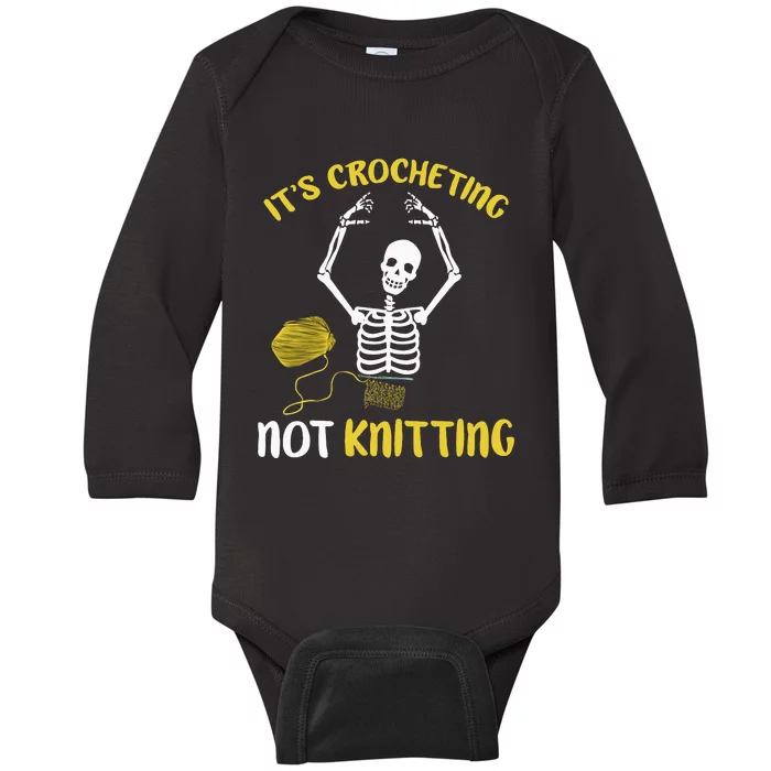 Crocheting Not Knitting Crocheter Crochet Baby Long Sleeve Bodysuit