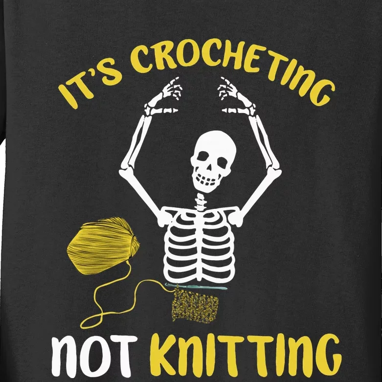 Crocheting Not Knitting Crocheter Crochet Kids Long Sleeve Shirt