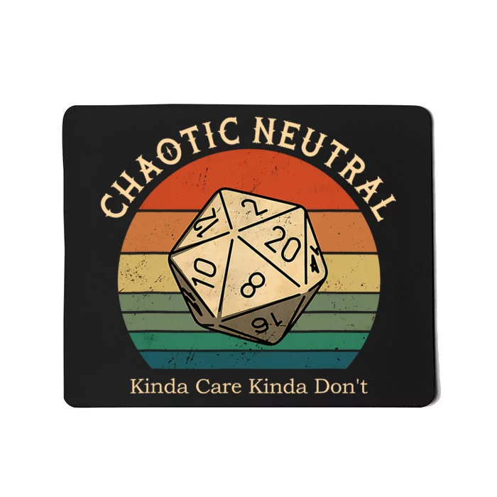 Chaotic Neutral Kinda Care Kinda Dont Vintage Mousepad