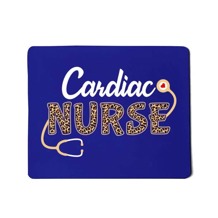 Cardiac Nurse Leopard Print Stethoscope Heart Cardiology Gift Mousepad