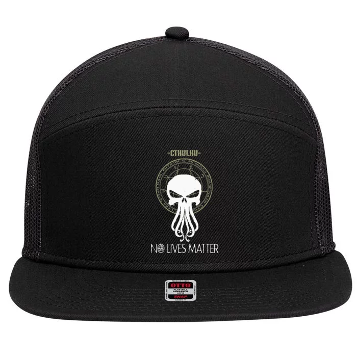 Cthulhu No Lives Matter 7 Panel Mesh Trucker Snapback Hat