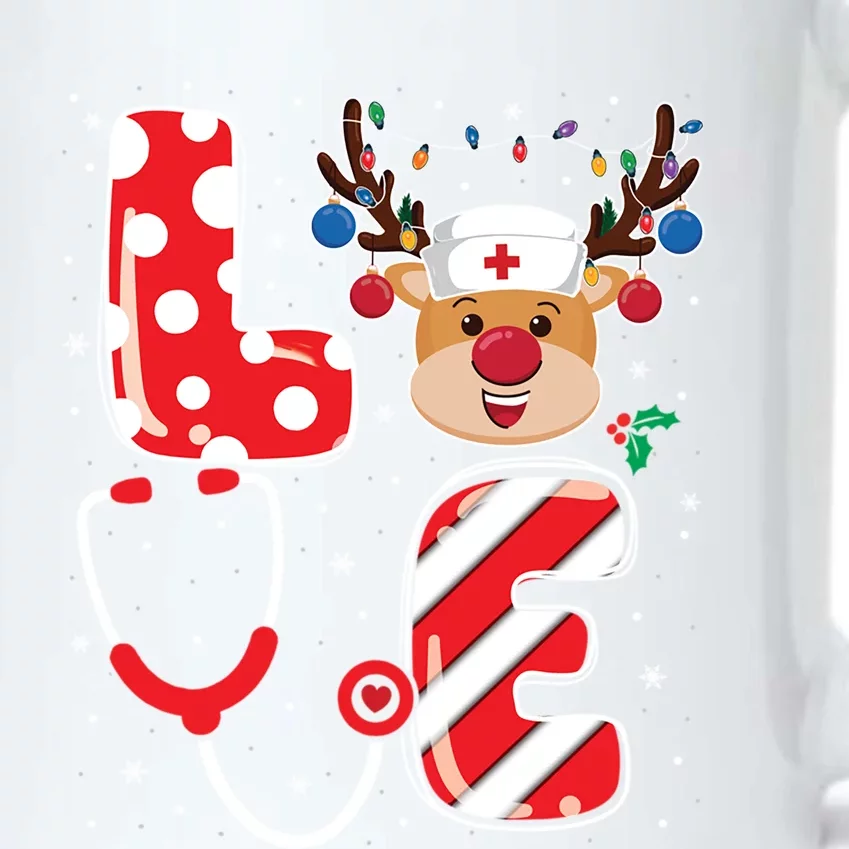 Christmas Nurse Love Nicu Rn Er Santa Reindeer Nurse Xmas Cool Gift Black Color Changing Mug