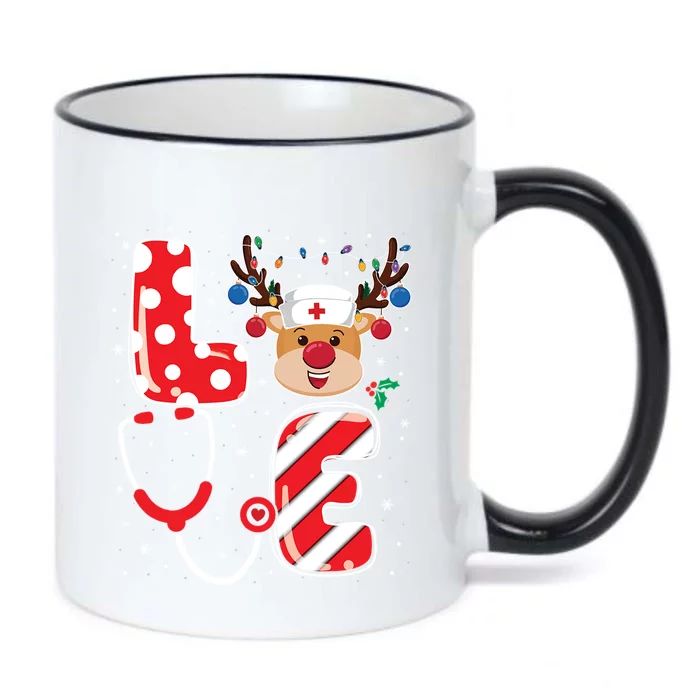 Christmas Nurse Love Nicu Rn Er Santa Reindeer Nurse Xmas Cool Gift Black Color Changing Mug