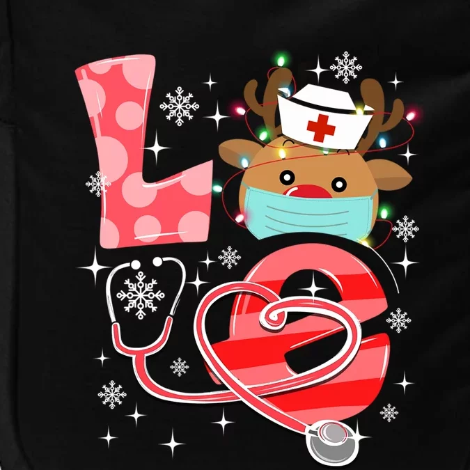 Christmas Nurse Love Nicu Rn Er Santa Reindeer Nurse Hat Elf Gift Impact Tech Backpack