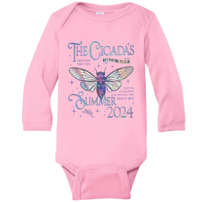 Cicada Nature Lover The Cicadas Reunion Summer 2024 Baby Long Sleeve Bodysuit