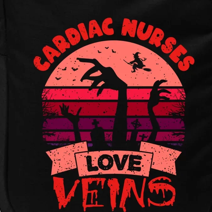 Cardiac Nurses Love Veins Halloween Funny Gift Vampire Nurse Gift Impact Tech Backpack