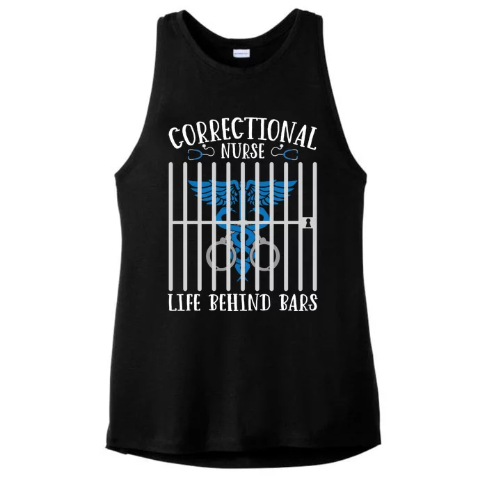 Correctional Nursing Life Behind Bars For Corrections Nurse Great Gift Ladies Tri-Blend Wicking Tank