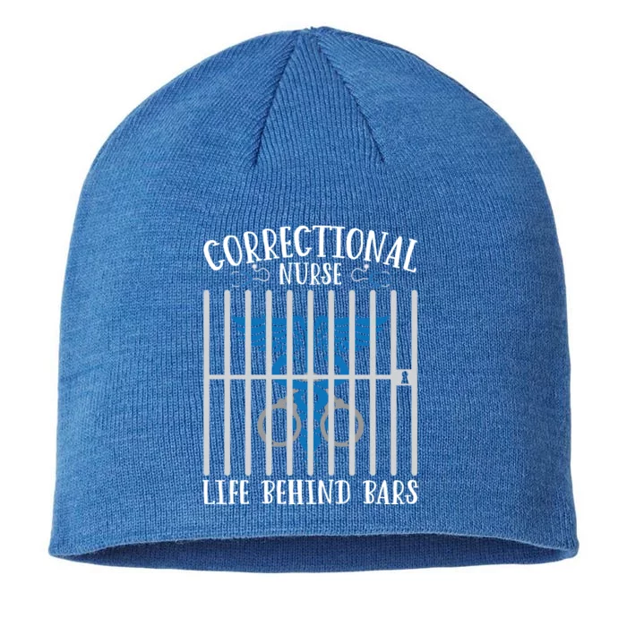 Correctional Nursing Life Behind Bars For Corrections Nurse Great Gift 8 1/2in Sustainable Knit Beanie