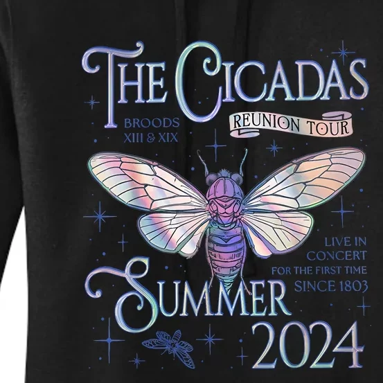 Cicada Nature Lover The Cicadas Reunion Summer 2024 Women's Pullover Hoodie