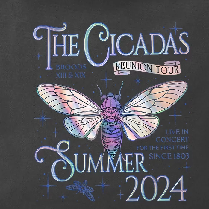 Cicada Nature Lover The Cicadas Reunion Summer 2024 Zip Tote Bag